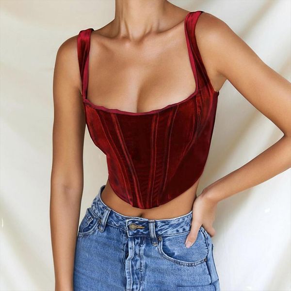 vintage red velvet womens tank corset fish bone camisole crop ladies party club gothic streetwear, White
vintage red velvet womens tank corset fish bone camisole crop ladies party club gothic streetwear, White