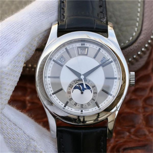 km 5205g-013 mens watches 40cm 324s automatic machine has a fine steel case with moon phase, week and month calendar movement wristwatches s, Slivery;brown
km 5205g-013 mens watches 40cm 324s automatic machine has a fine steel case with moon phase, week and month calendar movement wristwatches s, Slivery;brown