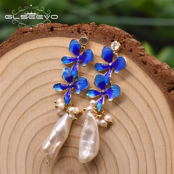 glseevo natural fresh water baroque pearl cloisonne flowers dangle drop earrings for women party gift handmade jewelry ge0978 210317, Silver
glseevo natural fresh water baroque pearl cloisonne flowers dangle drop earrings for women party gift handmade jewelry ge0978 210317, Silver