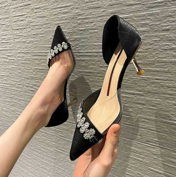 dress shoes spring and autumn single with pointed head, shallow mouth thin heel metal buttons women's hollow, Black
dress shoes spring and autumn single with pointed head, shallow mouth thin heel metal buttons women's hollow, Black