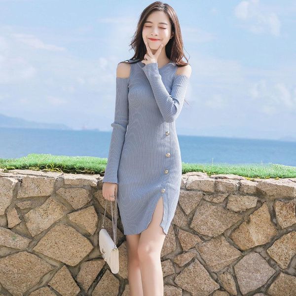 casual dresses women's summer knitted korean style elegant o-neck fashion leisure ss740, Black;gray
casual dresses women's summer knitted korean style elegant o-neck fashion leisure ss740, Black;gray