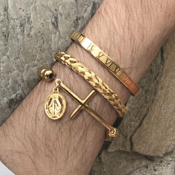 link, chain stainless steel beads ball with cross tag charm bracelets bracelet set for men royal roman gold bangles christian jewelry, Black
link, chain stainless steel beads ball with cross tag charm bracelets bracelet set for men royal roman gold bangles christian jewelry, Black