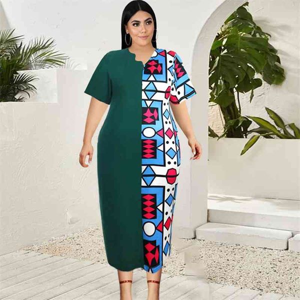 plus size patchwork dresses women short sleeve geometrical printed bodycon midi length office lady dark green robes 4xl 5xl 210527, Black;gray
plus size patchwork dresses women short sleeve geometrical printed bodycon midi length office lady dark green robes 4xl 5xl 210527, Black;gray