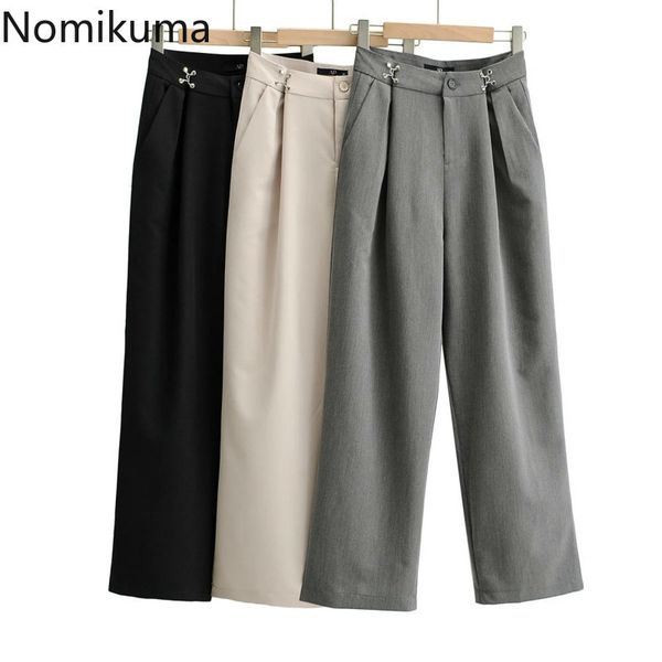 nomikuma spring new suit pants korean elegant high waist long trousers causal solid wide leg pants mujer pantalones 6e164 210427, Black;white
nomikuma spring new suit pants korean elegant high waist long trousers causal solid wide leg pants mujer pantalones 6e164 210427, Black;white