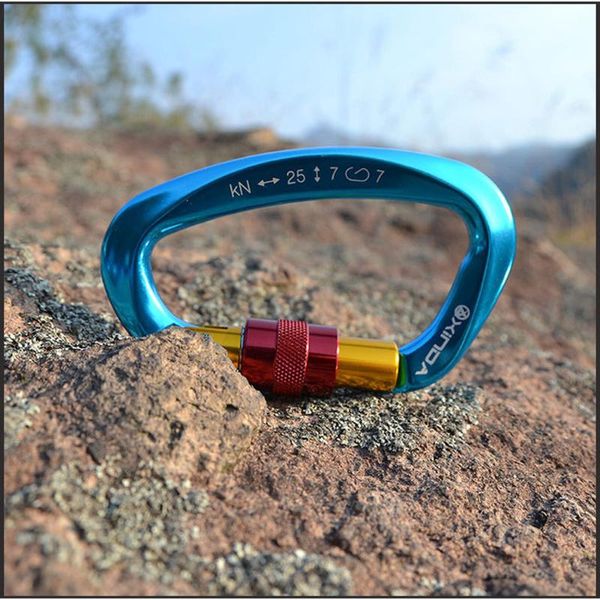 cords, slings and webbing 25kn mountaineering caving rock climbing carabiner d shaped safety master screw lock buckle escalade equipement
cords, slings and webbing 25kn mountaineering caving rock climbing carabiner d shaped safety master screw lock buckle escalade equipement