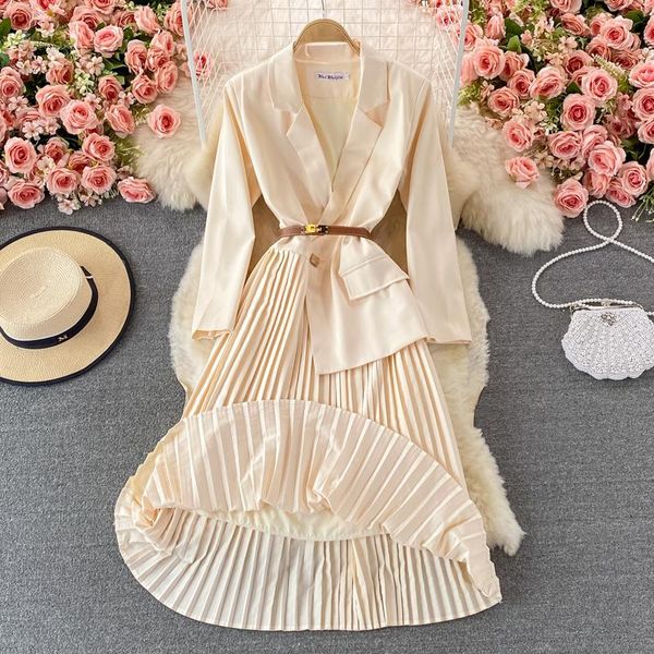 casual dresses korean style vintage long dress women with sashes streetwear pleated solid bottom high waist maxi, Black;gray
casual dresses korean style vintage long dress women with sashes streetwear pleated solid bottom high waist maxi, Black;gray