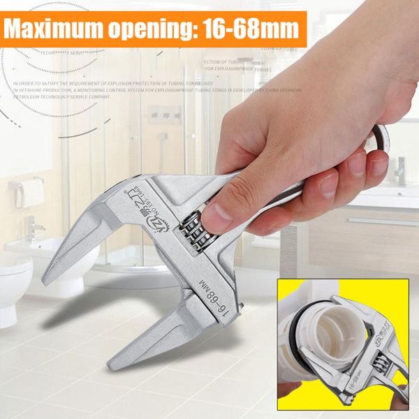 9-68mm bathroom pipe wrench aluminium alloy large open end short handle adjustable spanner household repair tool hand tools
9-68mm bathroom pipe wrench aluminium alloy large open end short handle adjustable spanner household repair tool hand tools