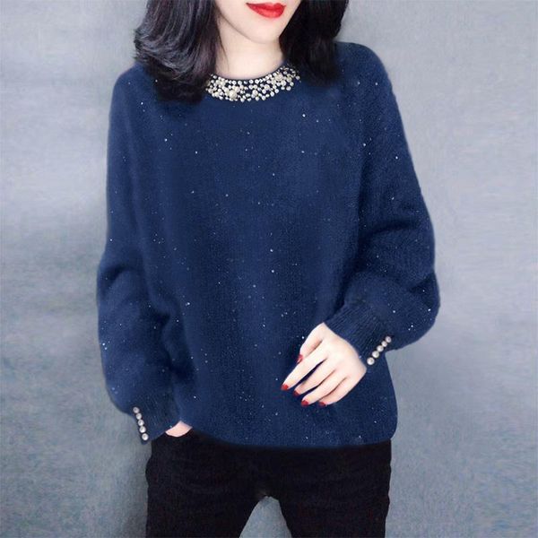 women's sweaters 2021 autumn and winter women retro loose hedging short diamond round neck long-sleeved knitted sweater casual all-matc, White;black
women's sweaters 2021 autumn and winter women retro loose hedging short diamond round neck long-sleeved knitted sweater casual all-matc, White;black