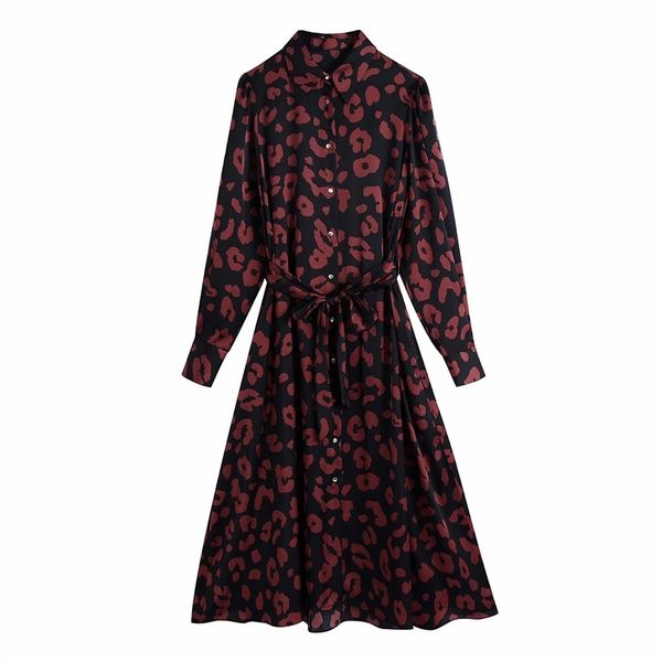 elegant women print dresses fashion ladies full sleeve bow sashes dress streetwear female chic button satins vestidos 210427, Black;gray
elegant women print dresses fashion ladies full sleeve bow sashes dress streetwear female chic button satins vestidos 210427, Black;gray