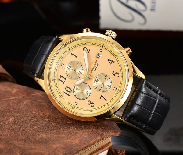 2021 fashion sports young men japan brand luxury watches six-pin all dial work quartz watch leather strap display calendar with minimalist s, Slivery;brown
2021 fashion sports young men japan brand luxury watches six-pin all dial work quartz watch leather strap display calendar with minimalist s, Slivery;brown