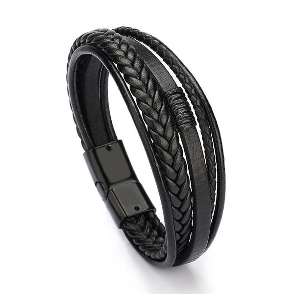 link, chain kioozol multilayers weave leather bracelet for men hand homme accessories hip hop punk jewelry 105 ko1, Black
link, chain kioozol multilayers weave leather bracelet for men hand homme accessories hip hop punk jewelry 105 ko1, Black