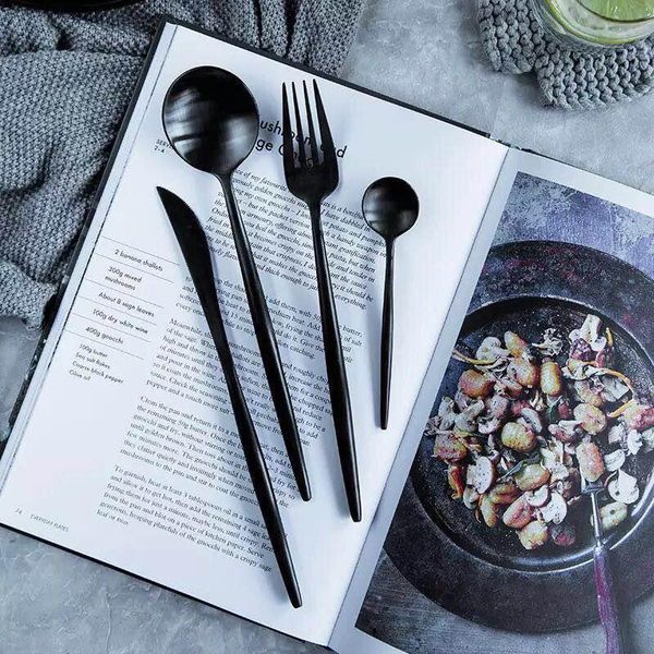 stainless steel cutlery tableware dinner set forks knives scoop silverware titanium black kitchen dinnerware sets
stainless steel cutlery tableware dinner set forks knives scoop silverware titanium black kitchen dinnerware sets