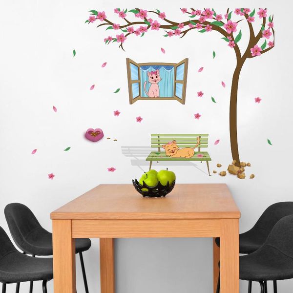 wall stickers fun cat tree flower environmental protection pvc for kids rooms decoration background art decal drop
wall stickers fun cat tree flower environmental protection pvc for kids rooms decoration background art decal drop