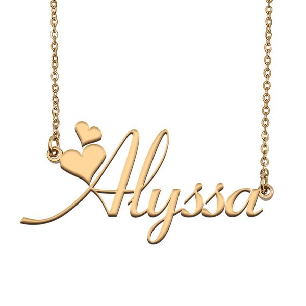 pendant necklaces alyssa name necklace personalised stainless steel women choker 18k gold plated alphabet letter jewelry friends gift, Silver
pendant necklaces alyssa name necklace personalised stainless steel women choker 18k gold plated alphabet letter jewelry friends gift, Silver