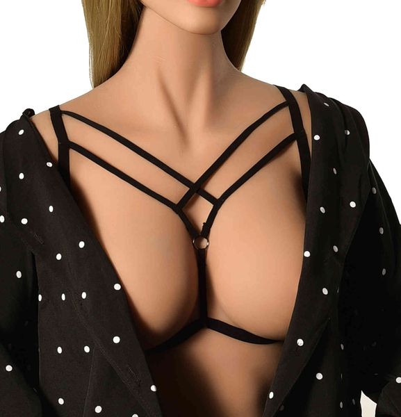 h0t selling bra strap manual elastic body dress chain gothic binding cross suspender vest, Black;white
h0t selling bra strap manual elastic body dress chain gothic binding cross suspender vest, Black;white