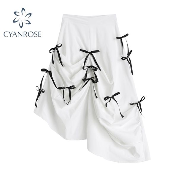 irregular swing bow folds skirt women mori gir high waist solid white skirts summer korean style fashion chic mini jupe 210515, Black
irregular swing bow folds skirt women mori gir high waist solid white skirts summer korean style fashion chic mini jupe 210515, Black