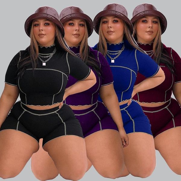 plus size tracksuits zkyzwx sports yoga women clothing short sleeve crop biker shorts suit tracksuit outfits striped matching sets, Black
plus size tracksuits zkyzwx sports yoga women clothing short sleeve crop biker shorts suit tracksuit outfits striped matching sets, Black
