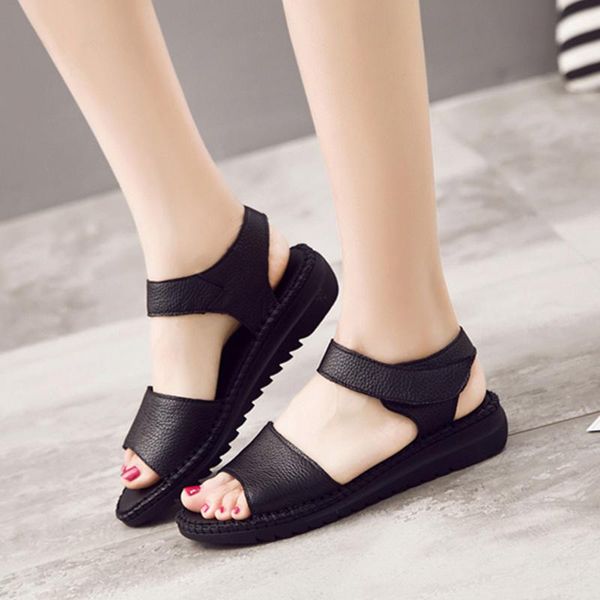 sandals nice 2021 women genuine leather summer flats classics solid hook & loop cow shoes woman, Black
sandals nice 2021 women genuine leather summer flats classics solid hook & loop cow shoes woman, Black