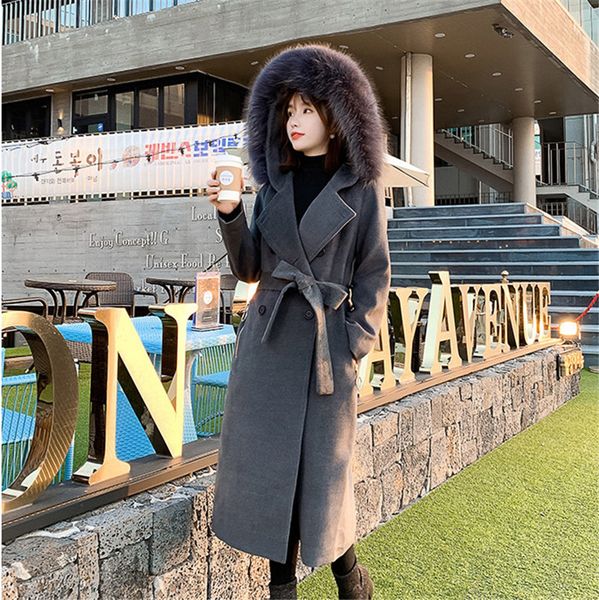 high-end autumn and winter extra large female size long fur collar elegant woolen jacket f2188 1hiu, Black;brown
high-end autumn and winter extra large female size long fur collar elegant woolen jacket f2188 1hiu, Black;brown