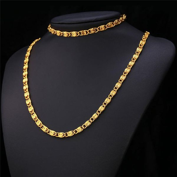 earrings & necklace kpop chain set men trendy vintage bracelet gift gold color stainless steel special looping women jewelry nh202, Silver
earrings & necklace kpop chain set men trendy vintage bracelet gift gold color stainless steel special looping women jewelry nh202, Silver