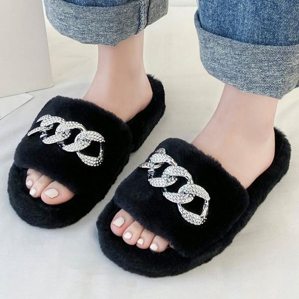 slippers women indoor winter beautiful mental decoration flip-flops for fluffy house warm shoes fashion 2021, Black
slippers women indoor winter beautiful mental decoration flip-flops for fluffy house warm shoes fashion 2021, Black