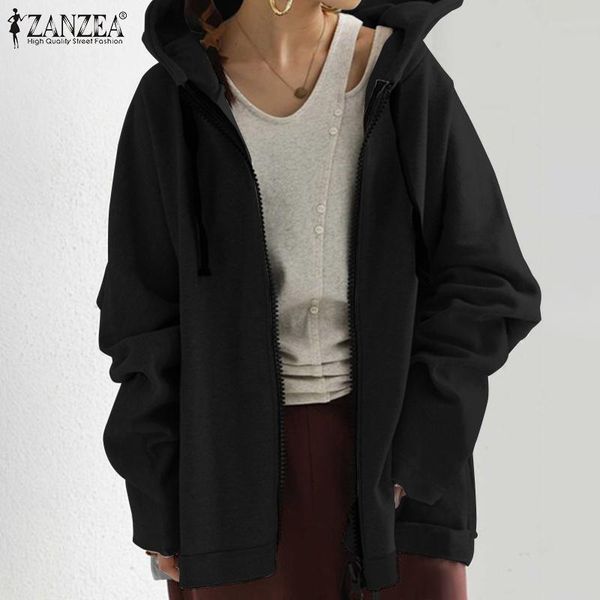 autumn hooded zipper jackets zanzea stylish women hoodies sweatshirt coats casual long sleeve solid outwear plus size streetwear women', Black
autumn hooded zipper jackets zanzea stylish women hoodies sweatshirt coats casual long sleeve solid outwear plus size streetwear women', Black