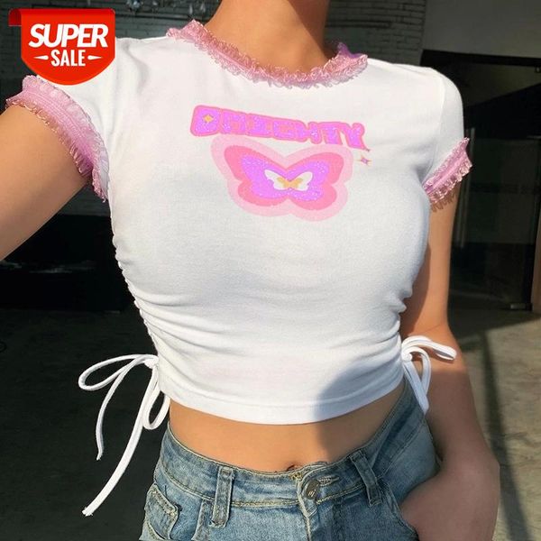 sweet trendy printed crop women short sleeve o-neck casual wild slim t-shirt side bandage trim exposed navel shirt #us5k, White
sweet trendy printed crop women short sleeve o-neck casual wild slim t-shirt side bandage trim exposed navel shirt #us5k, White
