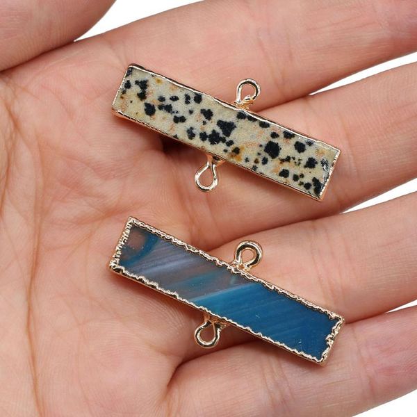 charms natural stone double hole rectangular connector 1pcs for diy necklace jewelry finding accessories, Bronze;silver
charms natural stone double hole rectangular connector 1pcs for diy necklace jewelry finding accessories, Bronze;silver