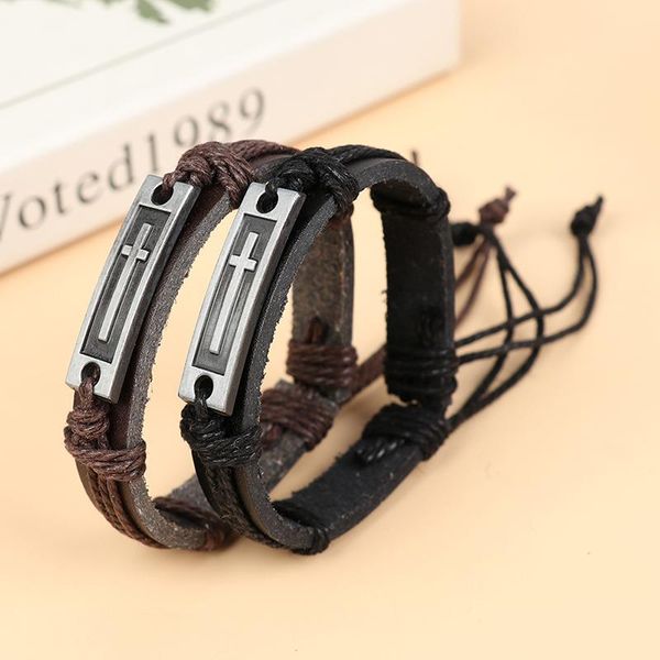 charm bracelets men women jesus christian religious vintage jewelry brown black cross leather bracelet for & bangles sell, Golden;silver
charm bracelets men women jesus christian religious vintage jewelry brown black cross leather bracelet for & bangles sell, Golden;silver