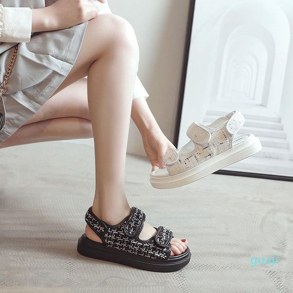 sandals brand casual women's fashion roman shoes thick soled slippers zapatillas mujer, Black
sandals brand casual women's fashion roman shoes thick soled slippers zapatillas mujer, Black
