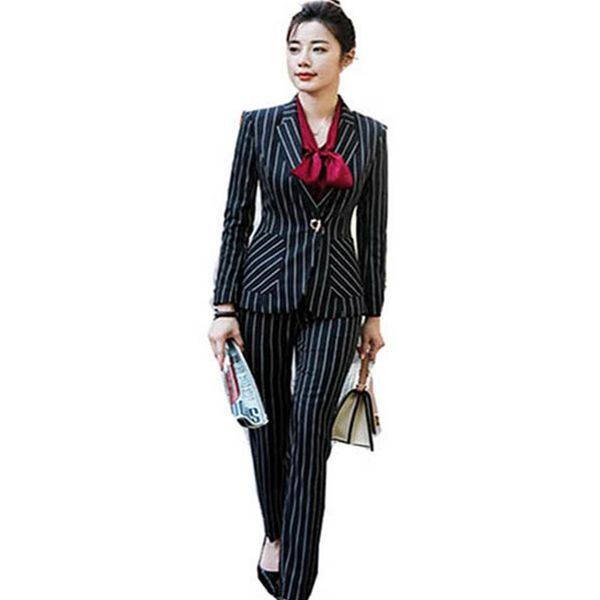 women's suits & blazers korean style fashion work pants 2 pieces sets stripe jacket trouser office lady suit leisure long sleeve bow sh, White;black
women's suits & blazers korean style fashion work pants 2 pieces sets stripe jacket trouser office lady suit leisure long sleeve bow sh, White;black