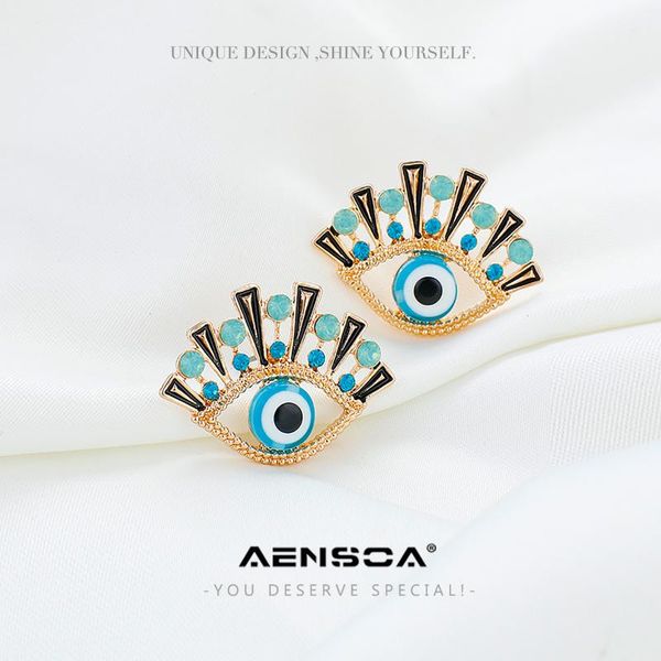 stud aensoa 2021 fashion gold color dripping oil evil eye earring for women vintage crystal statement rhinestone jewelry, Golden;silver
stud aensoa 2021 fashion gold color dripping oil evil eye earring for women vintage crystal statement rhinestone jewelry, Golden;silver