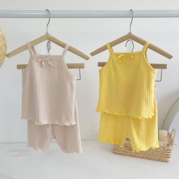clothing sets children's 2021 summer baby clothes set girls sling vest + shorts comfortable cotton kids home outfits suit, White
clothing sets children's 2021 summer baby clothes set girls sling vest + shorts comfortable cotton kids home outfits suit, White