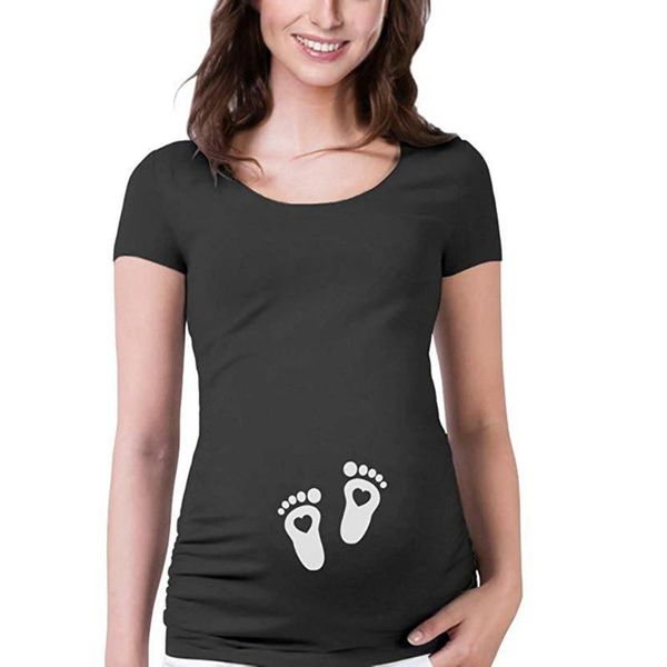 maternity & tees women clothes for pregnant casual o-neck short sleeve baby feet heart print t-shirt cartoon graphic, White
maternity & tees women clothes for pregnant casual o-neck short sleeve baby feet heart print t-shirt cartoon graphic, White