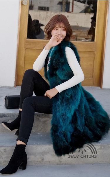 women's fur & faux genuine real natural raccoon vest women fashion x-long 100cm length gilet jacket custom big size, Black
women's fur & faux genuine real natural raccoon vest women fashion x-long 100cm length gilet jacket custom big size, Black