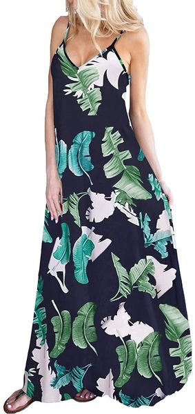 brand women's boho maxi dress floral print summer sleeveless long dresses v neck spaghetti straps casual loose sundress, Black;gray
brand women's boho maxi dress floral print summer sleeveless long dresses v neck spaghetti straps casual loose sundress, Black;gray