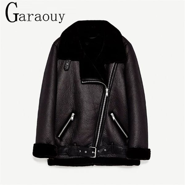 garaouy women winter sheepskin coat thick warm faux lamb leather jacket with belt loose outerwear streetwear 211215, Black
garaouy women winter sheepskin coat thick warm faux lamb leather jacket with belt loose outerwear streetwear 211215, Black