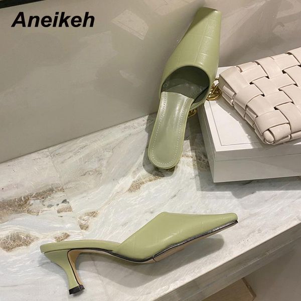 aneikeh 2021 summer women shoes pointed toe slippers stiletto heels pu slides solid outside shallow black size 35-39 fashion
aneikeh 2021 summer women shoes pointed toe slippers stiletto heels pu slides solid outside shallow black size 35-39 fashion