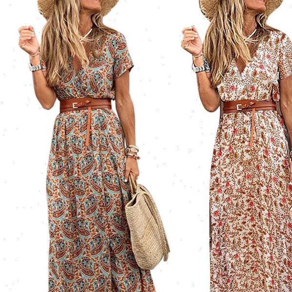 fashion boho long v neck women dresses short sleeve paisley print large hem beach elegant womens, Black;gray
fashion boho long v neck women dresses short sleeve paisley print large hem beach elegant womens, Black;gray
