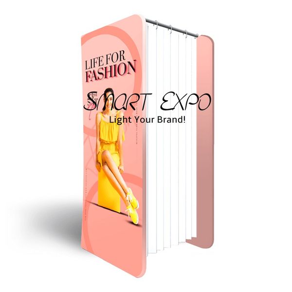 110*110cm portable fitting room retail supplies with tension fabric graphics and easy carry bag
110*110cm portable fitting room retail supplies with tension fabric graphics and easy carry bag