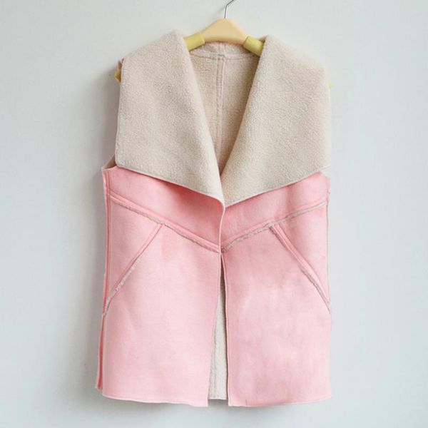 winter vest women suede warm fleece turn-down collar jackets sleeveless slim outerwear coat waistcoat colete feminino women's vests, Black;white
winter vest women suede warm fleece turn-down collar jackets sleeveless slim outerwear coat waistcoat colete feminino women's vests, Black;white