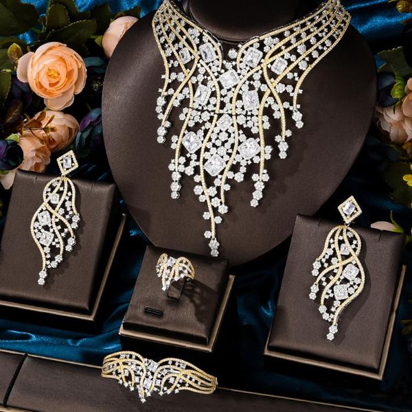 earrings & necklace godki luxury trendy flower blossom nigerian jewelry sets for women wedding cubic zircon cz chokers dubai gold bridal set, Silver
earrings & necklace godki luxury trendy flower blossom nigerian jewelry sets for women wedding cubic zircon cz chokers dubai gold bridal set, Silver