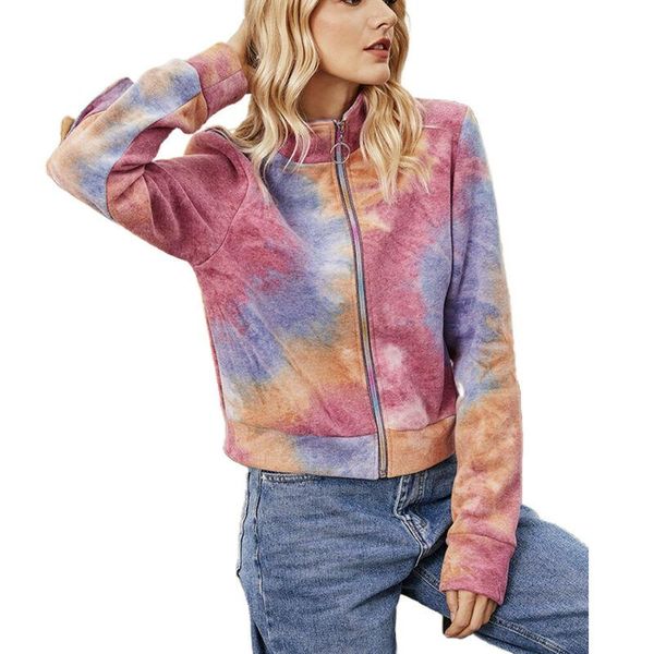 women's jackets womens autumn winter tie dye long sleeve stand collar zipper up jacket coat casual short bomber outwear, Black;brown
women's jackets womens autumn winter tie dye long sleeve stand collar zipper up jacket coat casual short bomber outwear, Black;brown