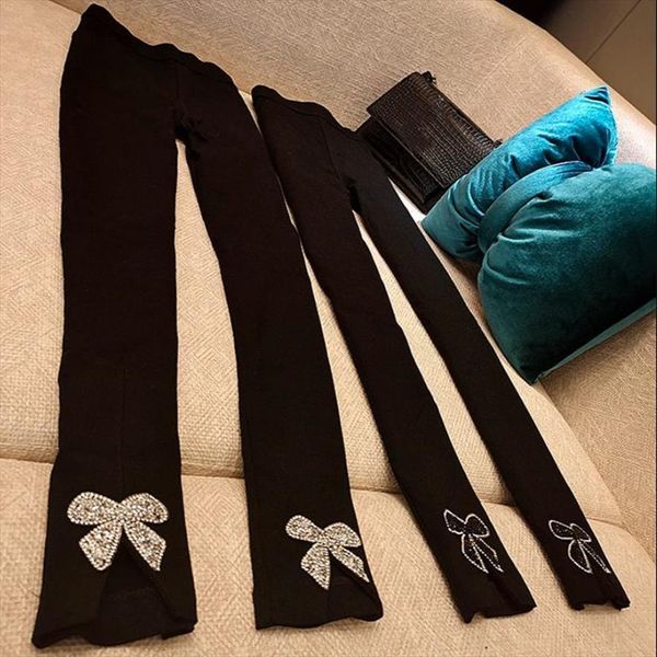 bowknot rhinestone split feet women leggings bottoming pants ankle length autumn winter, Black
bowknot rhinestone split feet women leggings bottoming pants ankle length autumn winter, Black