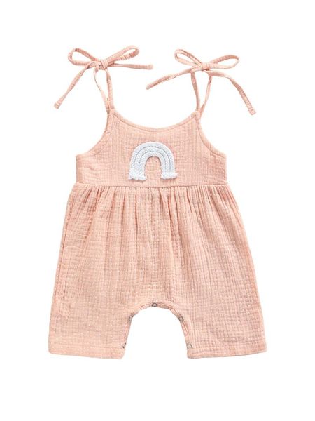 jumpsuits baby short romper with rainbow pattern girls sleeveless round collar sling jumpsuit, Blue
jumpsuits baby short romper with rainbow pattern girls sleeveless round collar sling jumpsuit, Blue