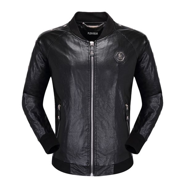 plein bear winter & autumn men coat jacket slim faux leather motorcycle pu faur jackets long-sleeve outerwear coats 84163, Black
plein bear winter & autumn men coat jacket slim faux leather motorcycle pu faur jackets long-sleeve outerwear coats 84163, Black