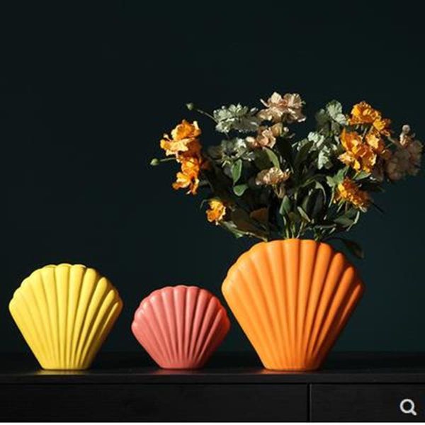 vases european-style shell ceramic vase, creative modern dried flower porcelain, home office, restaurant and bar deskdecorations
vases european-style shell ceramic vase, creative modern dried flower porcelain, home office, restaurant and bar deskdecorations