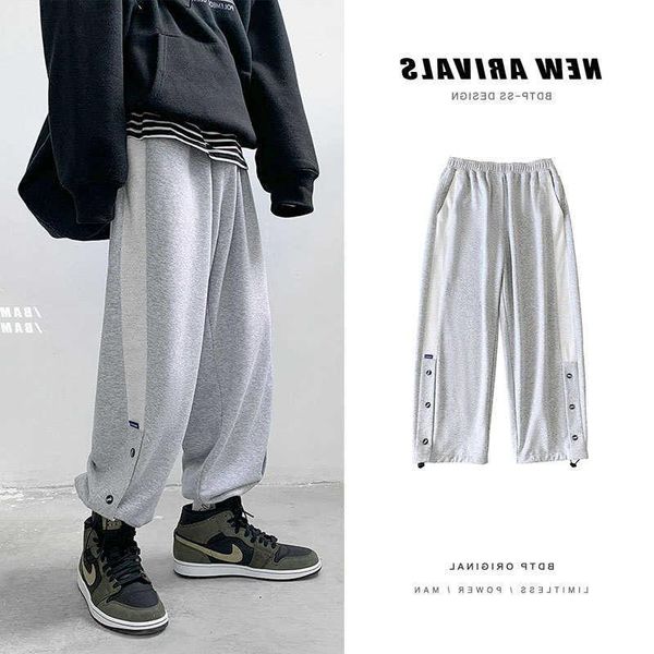 men's pants baggy casual loose drop button korean fashion versatile autumn drawstring, Black
men's pants baggy casual loose drop button korean fashion versatile autumn drawstring, Black