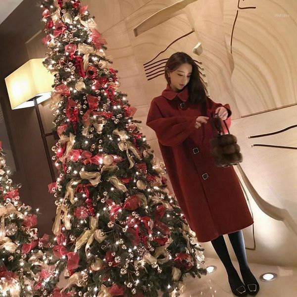 women's wool & blends 2021 women autumn winter vintage jacket lady solid single breasted mid-long coat female casual slim oversize oute, Black
women's wool & blends 2021 women autumn winter vintage jacket lady solid single breasted mid-long coat female casual slim oversize oute, Black