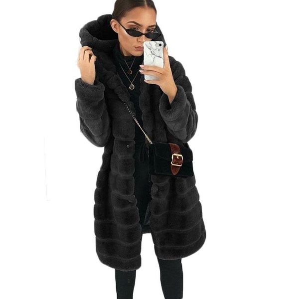 women's fur & faux jacket women 2021 autumn and winter imitation mink mid-length hooded pure color elegant plaid coat t128, Black
women's fur & faux jacket women 2021 autumn and winter imitation mink mid-length hooded pure color elegant plaid coat t128, Black